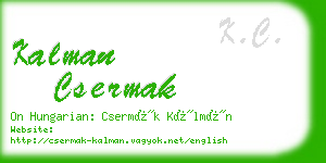 kalman csermak business card